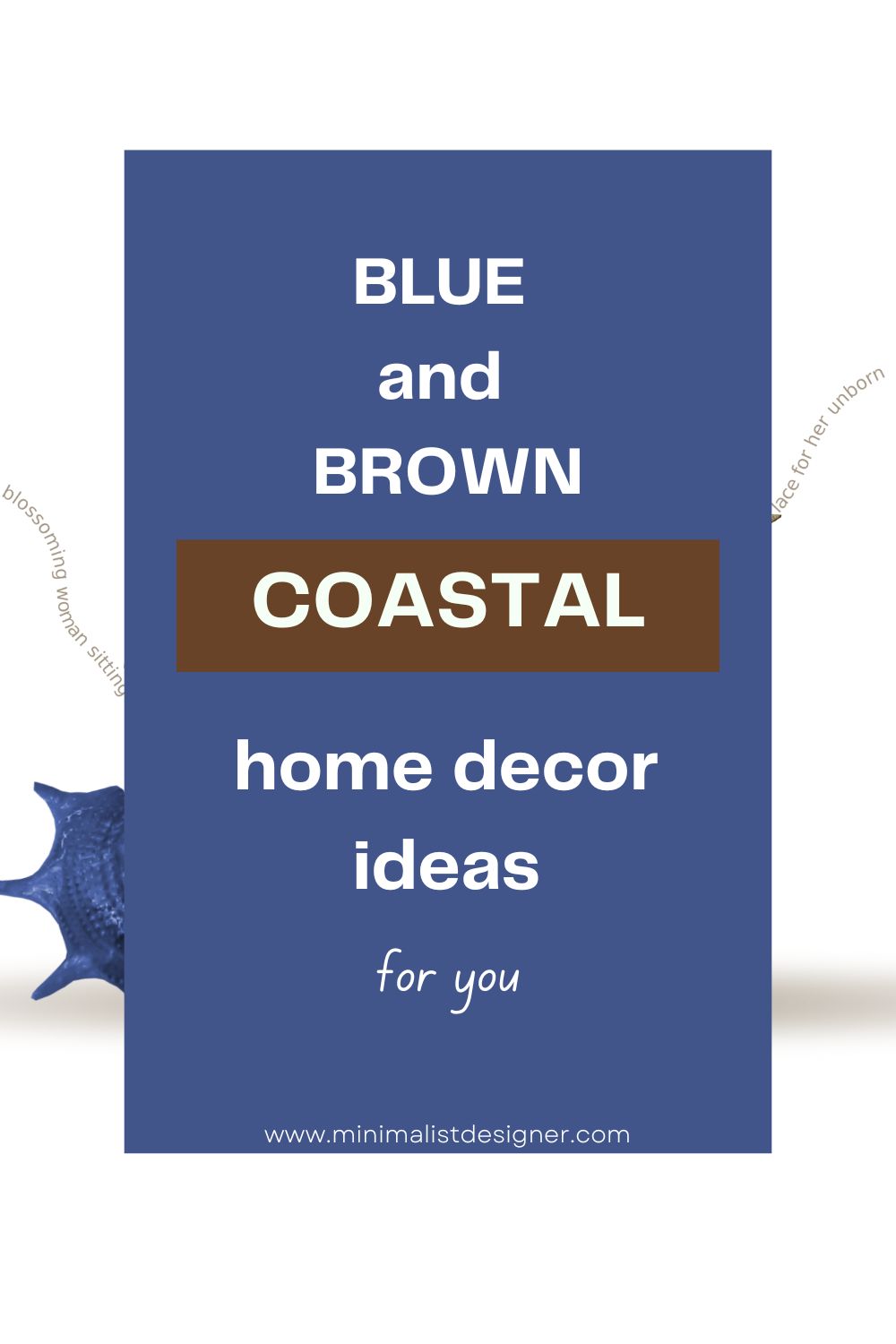 Coastal home decor ideas featuring earthy tones with blue accents