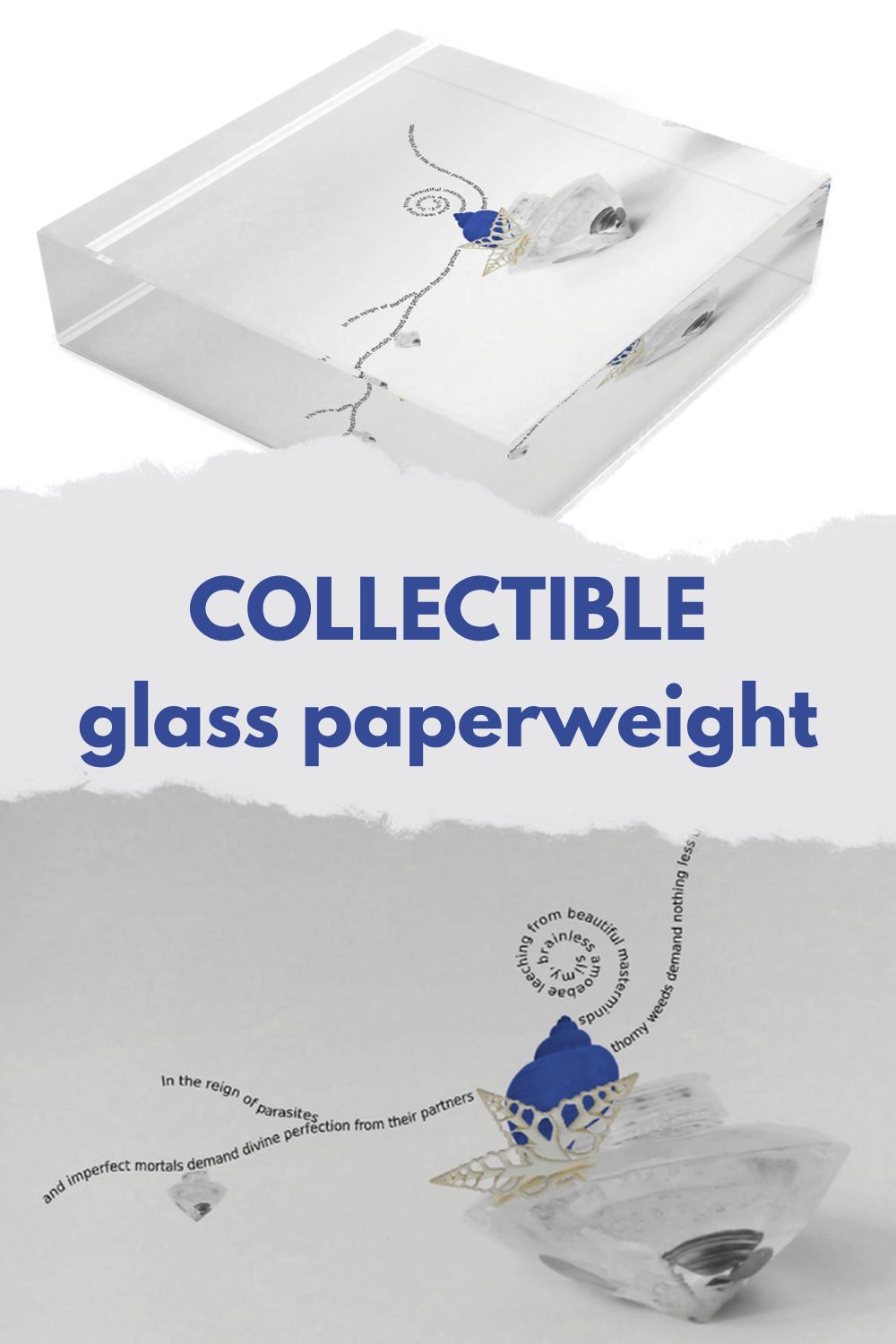 Marine Ikebana paperweights