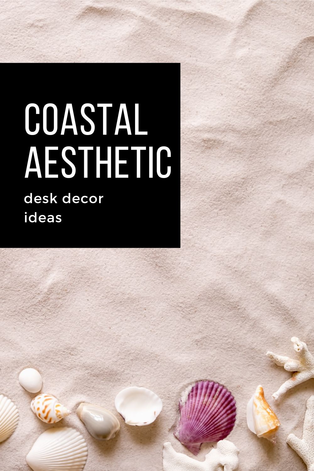 8 coastal aesthetic desk decor ideas with seashells and poetry, cozy cubicle, office desk decor for work cubicle, study desk aesthetic, home decor ideas, small living room ideas, work desk decor ideas, how to decorate my office at work, desk organization, cubicle decor office work spaces, study desk ideas
